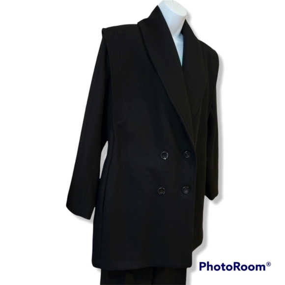 Stephanie Mathews Wool Coat Womens Size M/L 8/10 Fully Lined Wool Peacoat - Picture 7 of 16